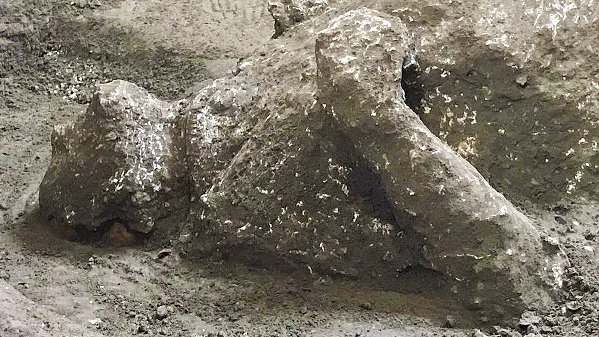 Pompei'den bir insan bedeni 