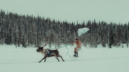 The tongue in cheek video for the campaign shows people doing summer sport in the snow.