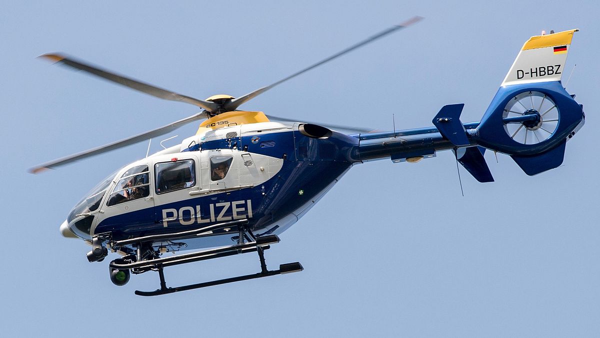 File photo of a police helicopter in Germany