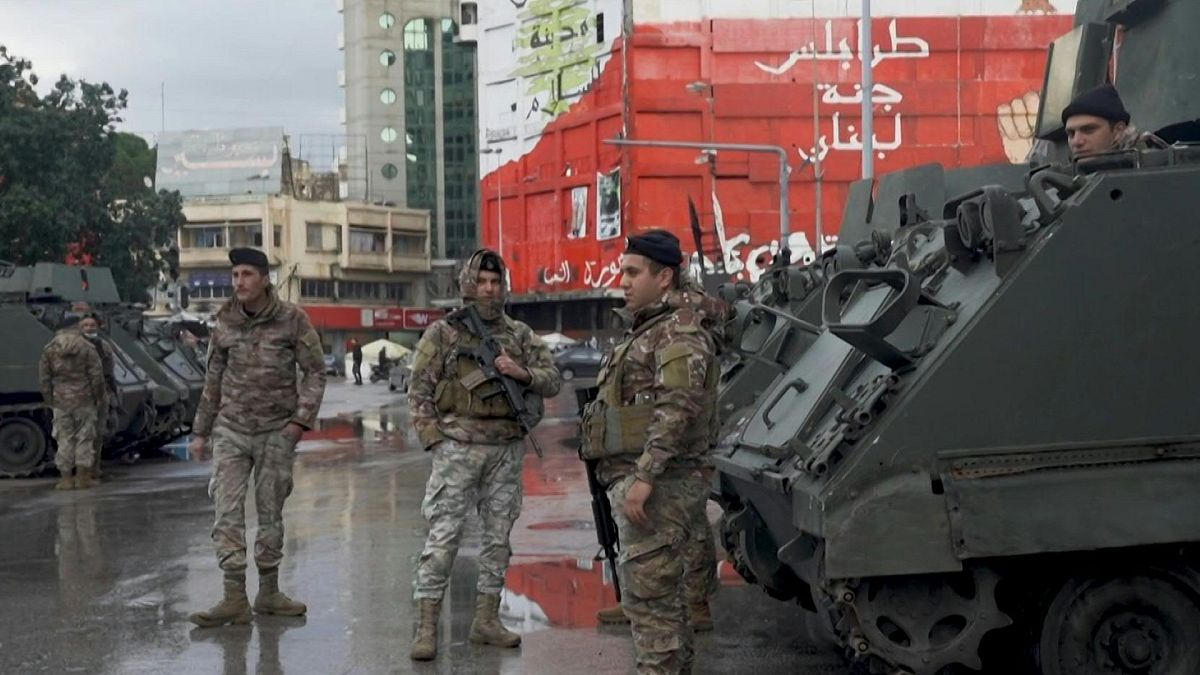 انتشار مكثف لقوات الجيش في مدينة طرابلش شمال لبنان