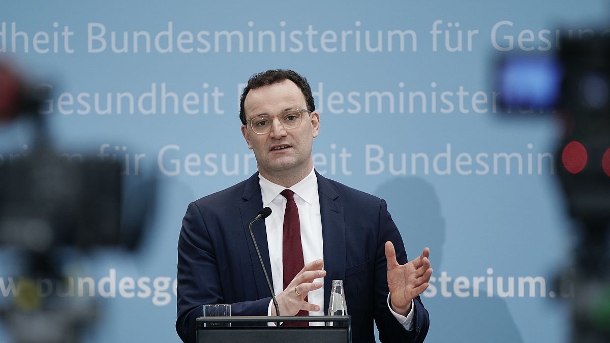 Jens Spahn, Federal Minister of Health, takes part in a press conference in Berlin, January 20, 2021.