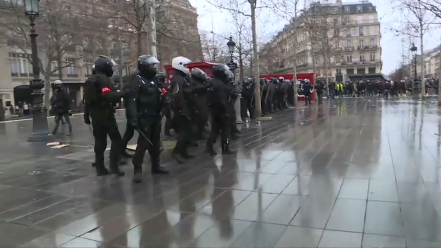 Nearly 33 000 people protest France s global security law Euronews