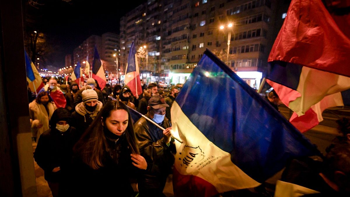 Romanya'da protesto 