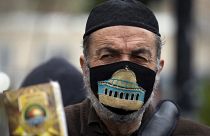 Διαμαρτυρία Παλαιστινίων για τα μέτρα προστασίας κατά του κορονοϊού