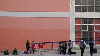 Virus Outbreak Greece Schools