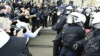 The demonstration had been outlawed by Austrian police, who feared the spread of further coronavirus cases.