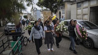 Familiares de Astrid Conde, exguerrillera de las FARC en proceso de reinserción asesinada en Bogotá, 8/03/2020
