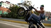 Motorcycle trick rider draws masses in Venezuela