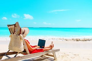 Living the dream? Remote working from the beach
