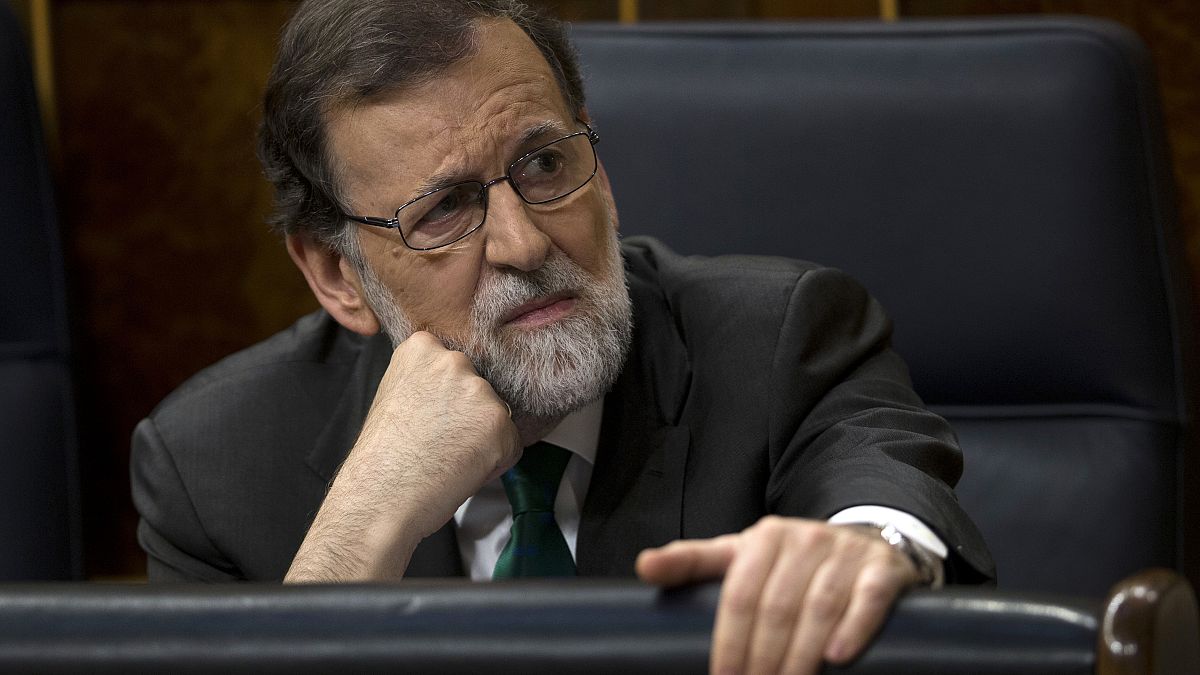 Mariano Rajoy durante la moción de censura para su destitución el 31 de mayo de 2018