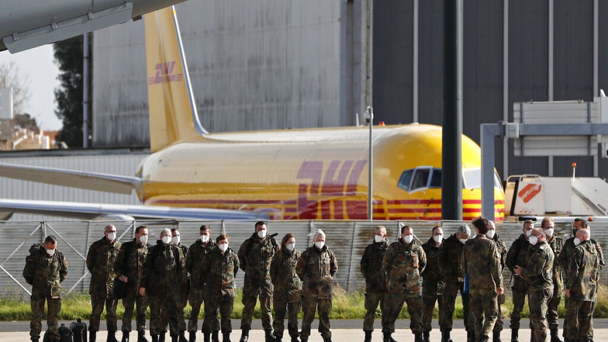 Medizinisches Team der Bundeswehr als Corona-Nothilfe in Lissabon