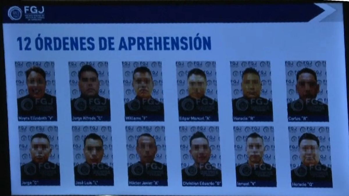 Los doce policías detenidos en México en relación con la matanza