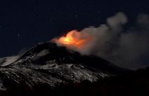 Извержение вулкана Этна: вид из космоса