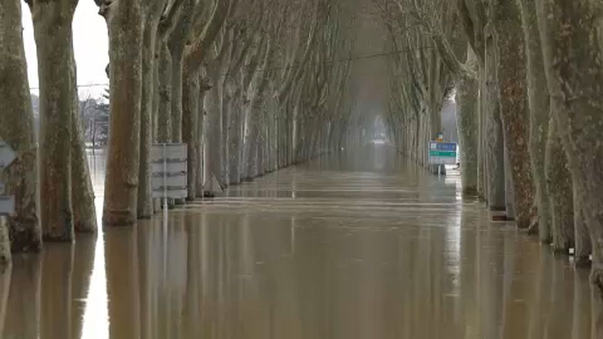 Road covered by the Garonne River 