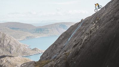 Danny MacAskill tackles nerve-wracking steep rock slabs on Isle of Skye