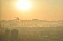 Smog over the Chinese city of Yantai.