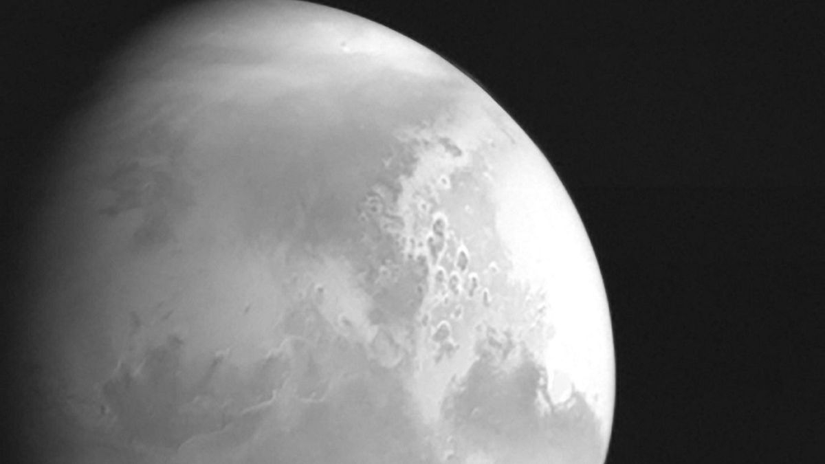 Çin'in Tienvın-1 uydusunun Mars görüntüsü
