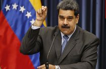 Nicolás Maduro durante una conferencia de prensa en el Palacio de Miraflores en 2018