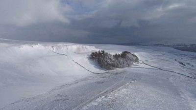 Yorkshire Dales im Schnee.