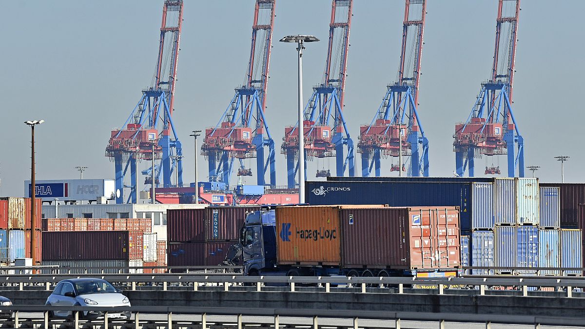 Der Hamburger Hafen, wichtiger Ausgangspunkt für deutsche Exporte. 