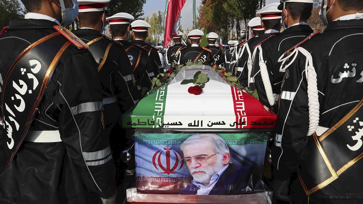 Στιγμιότυπο από την κηδεία του Ιρανού επιστήμονα, Μ. Φακριζαντέχ
