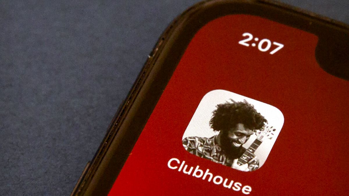The icon for the social media app Clubhouse is seen on a smartphone screen in Beijing, Tuesday, Feb. 9, 2021.