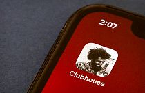 The icon for the social media app Clubhouse is seen on a smartphone screen in Beijing, Tuesday, Feb. 9, 2021.