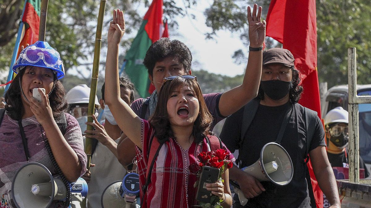 تظاهرات در میانمار