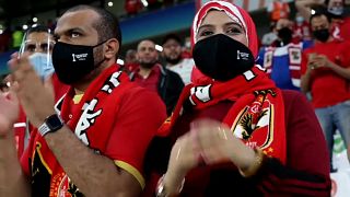 Visually impaired fan enjoys Al Ahly match