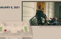 Képkocka a Capitolium ostromát rögzítő videók egyikéből