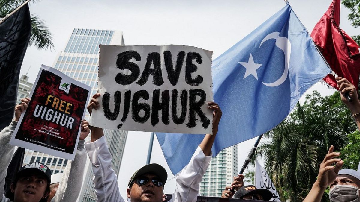 Uygurlara destek protestosu