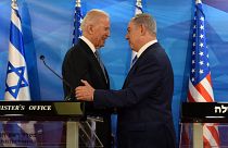 الرئيس الأمريكي جو بايدن ورئيس الوزراء الإسرائيلي بنيامين نتنياهو، (الصورة التقطت حين كان بايدن نائباً للرئيس الأسبق باراك أوباما)