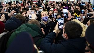 همسر الکسی ناوالنی در میان معترضان به دولت روسیه