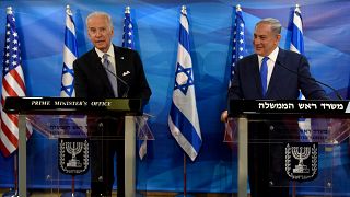 الرئيس الأمريكي جو بايدن ورئيس الوزراء الإسرائيلي بنيامين نتنياهو- أرشيف