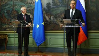 Szergej Lavrov Josep Borrellel, az Európai Unió kül- és biztonságpolitikai főképviselőjével 