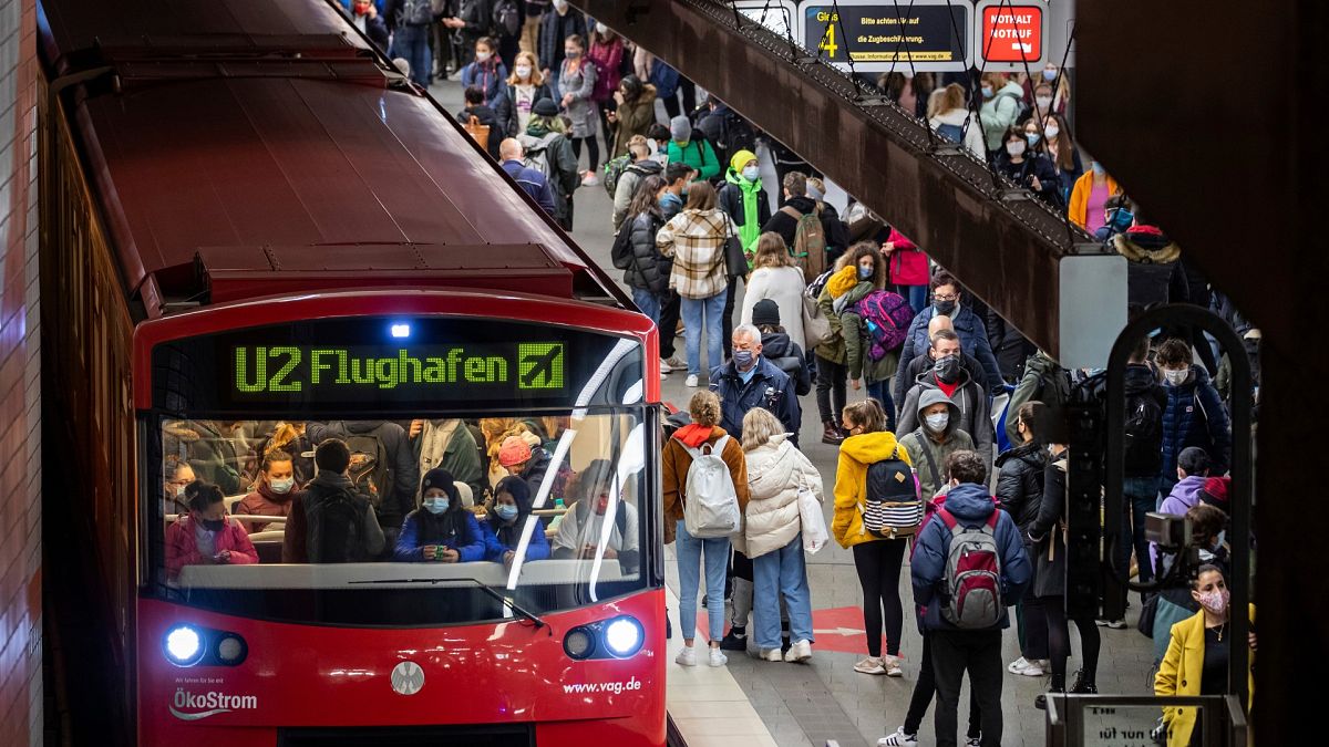 Nürnbergi metróállomás 2020. október 23-án