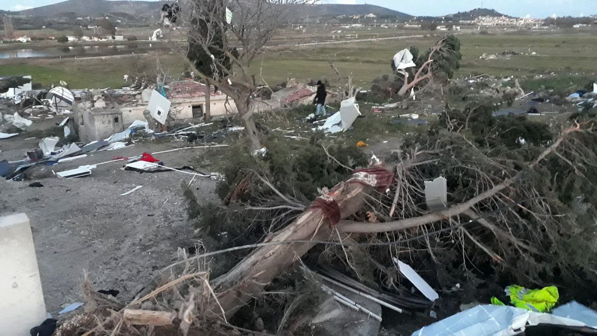 The tornado struck the resort town of Cesme late on Thursday.