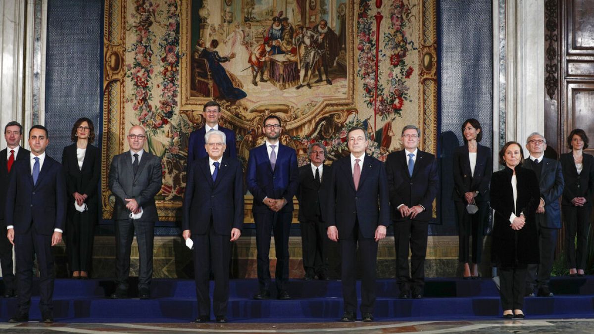 Nuevo Gobierno en Italia: Mario Draghi y sus ministros juran el cargo en una ceremonia sin público