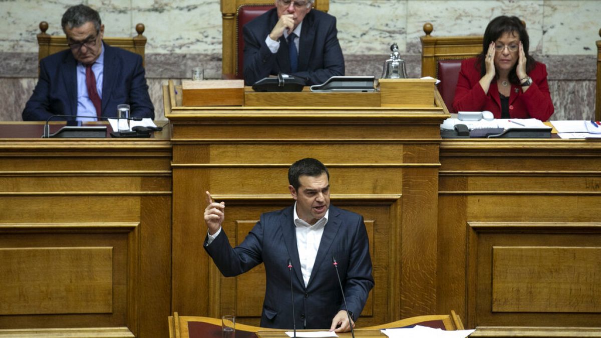 President of left-wing Syriza party Alexis Tsipras