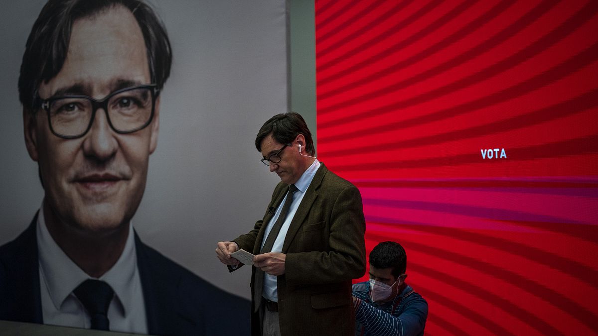 Salvador Illa, candidato socialista,para presidir la Generalitat de Cataluña 