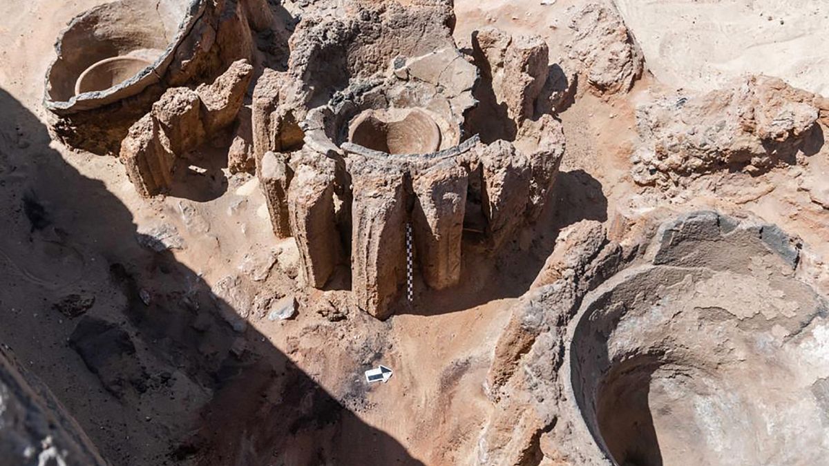 Az ókori serfőzde maradványai Abüdoszban