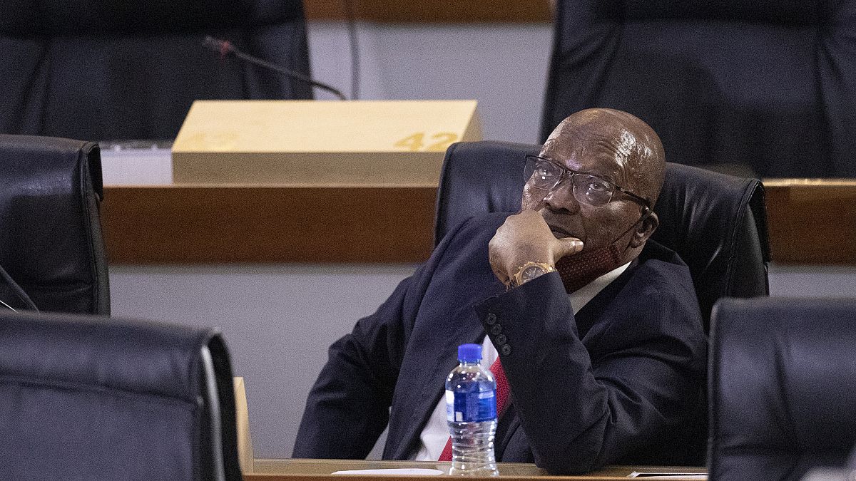 Jacob Zuma a vizsgálóbizottság tavaly novemberi meghallgatásán Johannesburgban