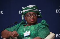Nigeria Minister for Finance, Ngozi Okonjo-Iweala attends the World economic forum on Africa in Abuja, Nigeria, Friday, May 9, 2014.