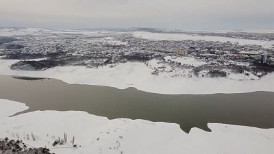 نمایی از زمستان شبه جزیره کریمه و برف‌روبی در مسکو