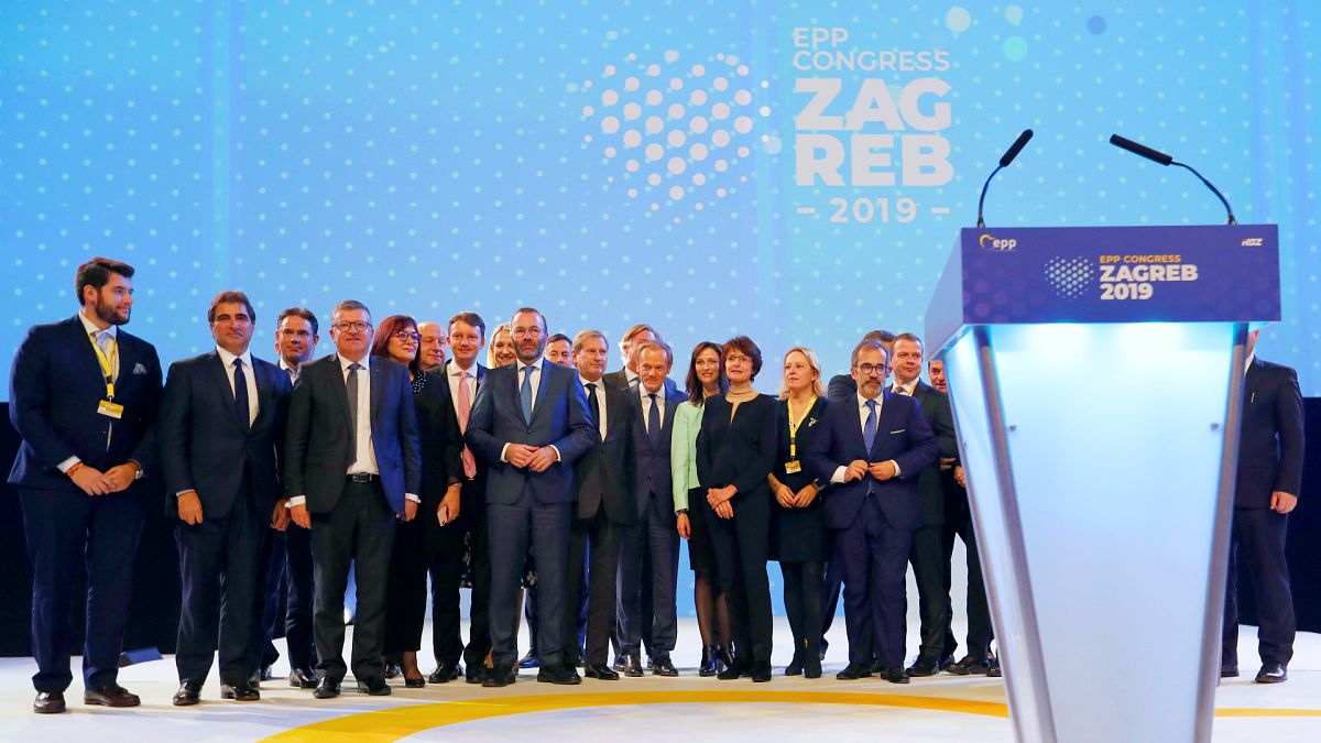 Csoportkép az Európai Néppárt (EPP) zágrábi kongresszusán