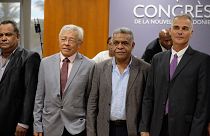 Membres du nouvel exécutif calédonien élus le 17 février 2021 à Nouméa.