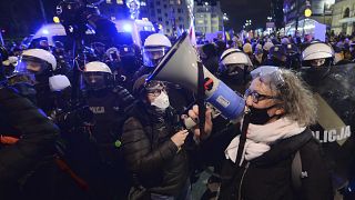 Marta Lempart, a key leader of the Polish Women's Strike, in Warsaw, Poland on Jan.28.2021.