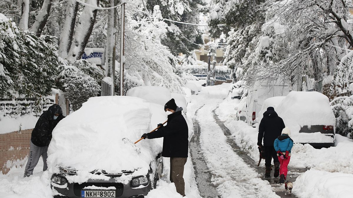FILE PHOTO: Greece snow