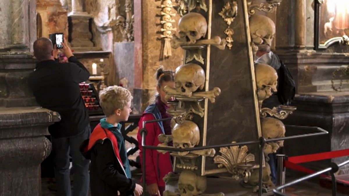 The Sedlec Ossuary at the church of All Saints in the Czech Republic