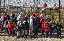 Archives : enfants orphelins dans le camp de prisonniers d'Al-Hol (nord-est de la Syrie), le 25/01/2020.